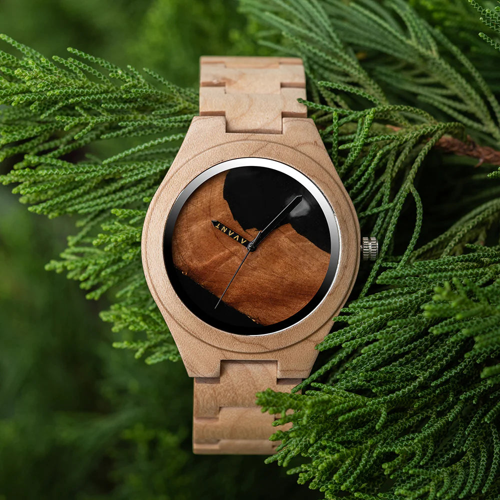 EXOTIC MAPLE - BLACK RESIN (45MM)