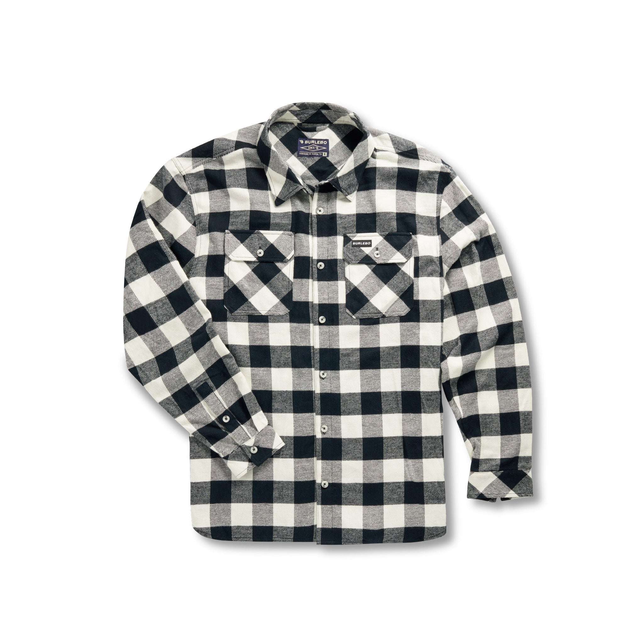 BURLEBO Burlebo Men's Flannel Shirt Black Buffalo
