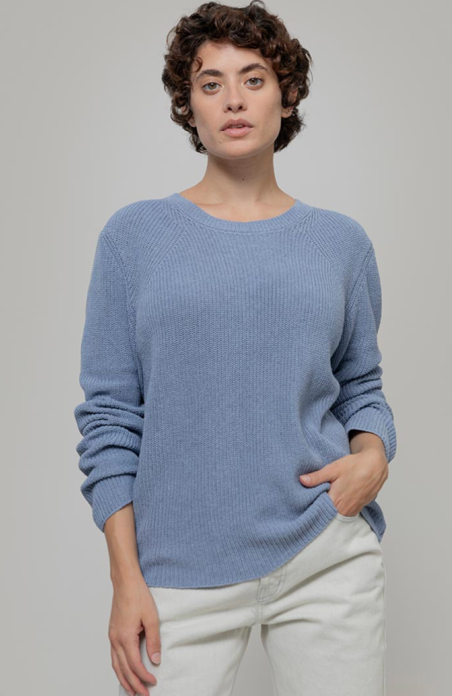 Fanny Women's Recycled Cotton Sweater Indigo Blue