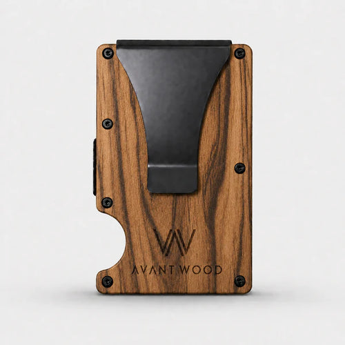 Men's Wood Wallet Zebra Wood