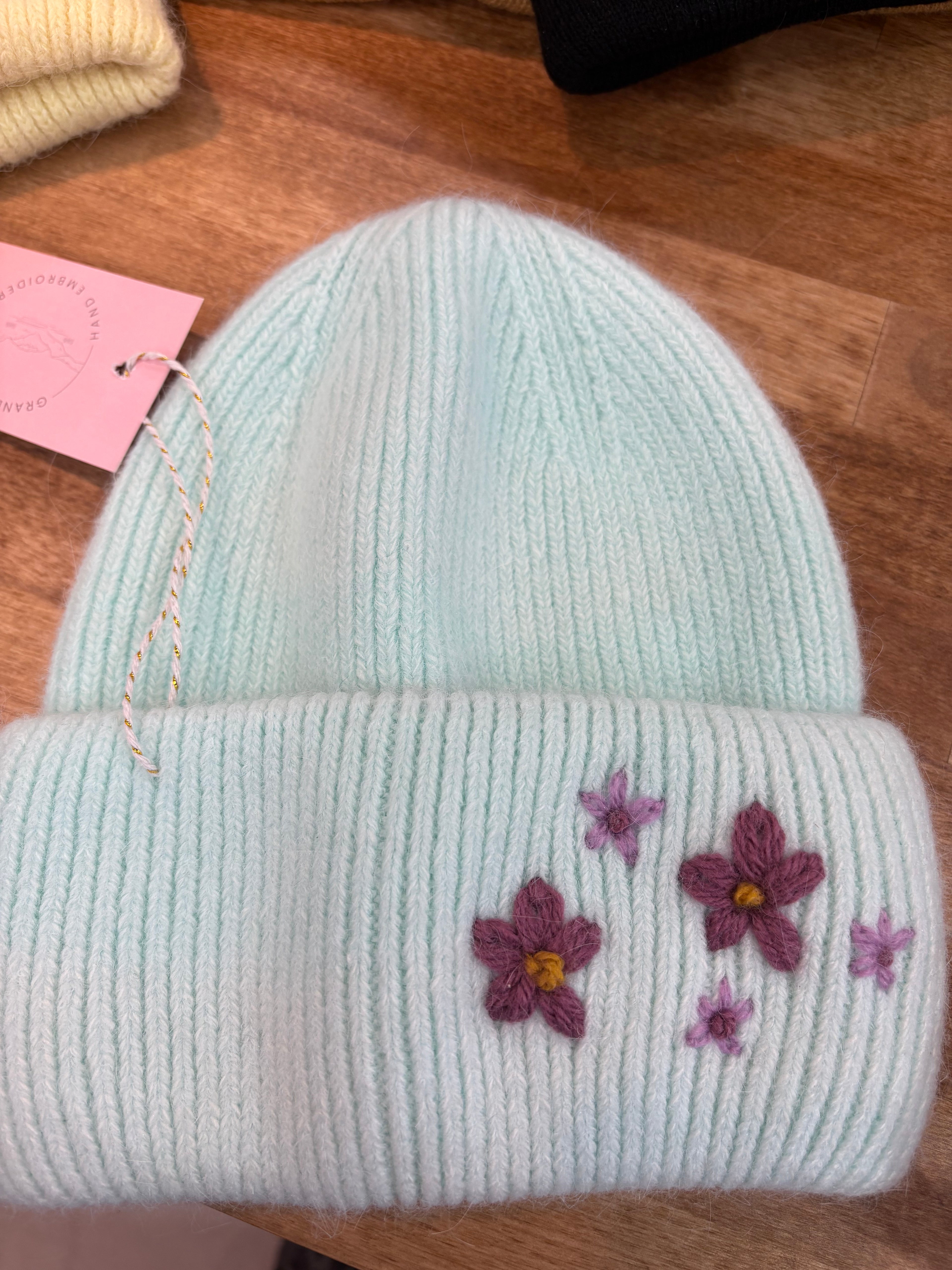 Grand Lake Beanies Flowers Teal