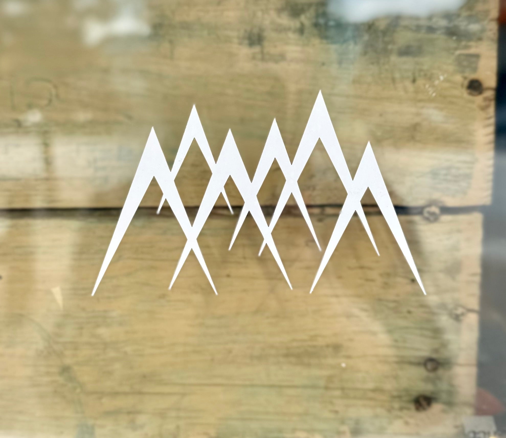 Mountain Decal Sticker White