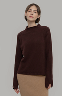 Loretta Women's Recycled Cashmere Sweater Coffee Brown
