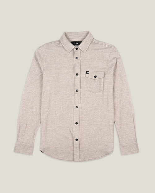 Men's Sherman Fleece Button Up Beige
