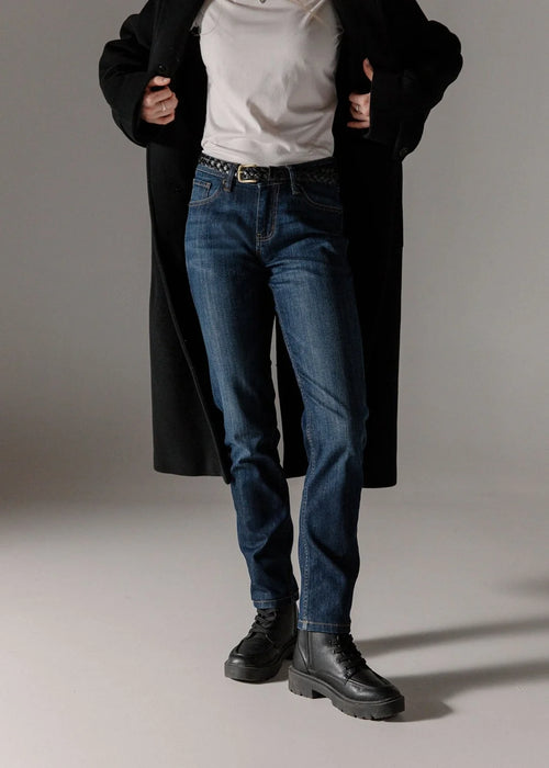 Performance Denim Mid Rise Slim Taper