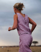 Amundsen Women's Safari Linen Top Faded Peony Pink