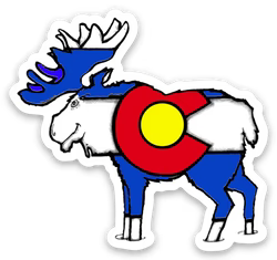 Blue Dog Stickers Moose