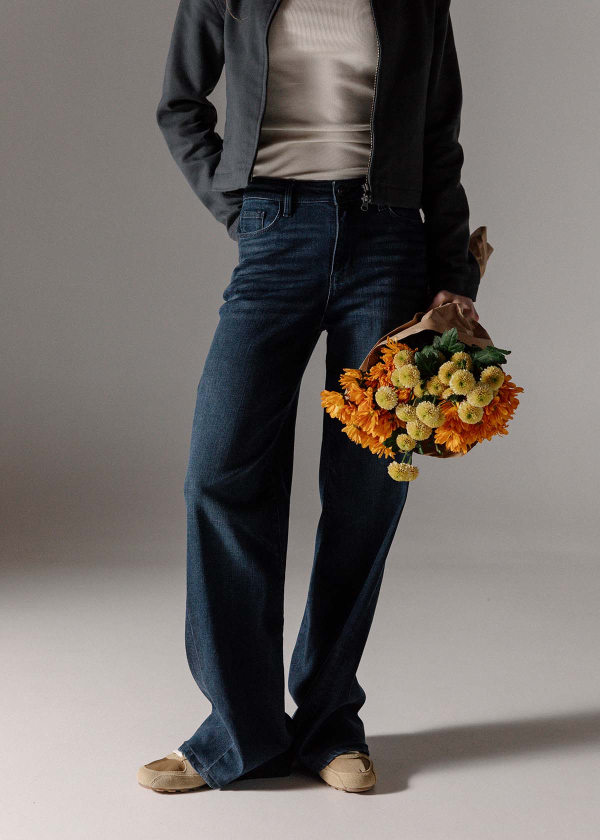 Performance Denim Luxe High Rise Wide Leg