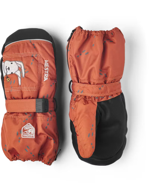 Baby Zip Long Mitt Orange Print Unisex