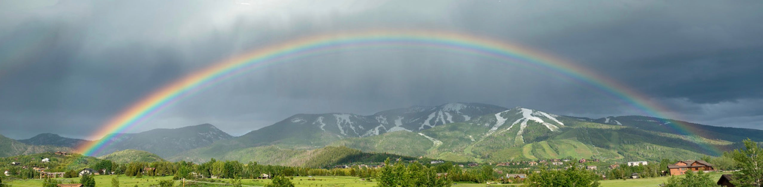 Kathleen Walsh Photography Double Rainbow behind the Old Barn