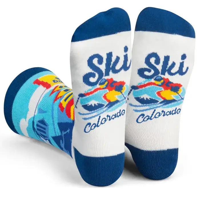 Lavley Fun Socks Ski Colorado