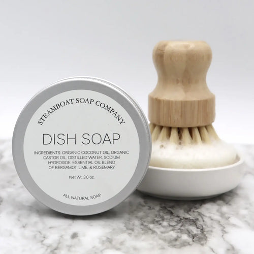 Ceramic Soap Dish and Brush