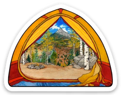 Blue Dog Stickers Tent