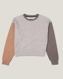 Women's Powell Fleece Crewneck Beige and Oak