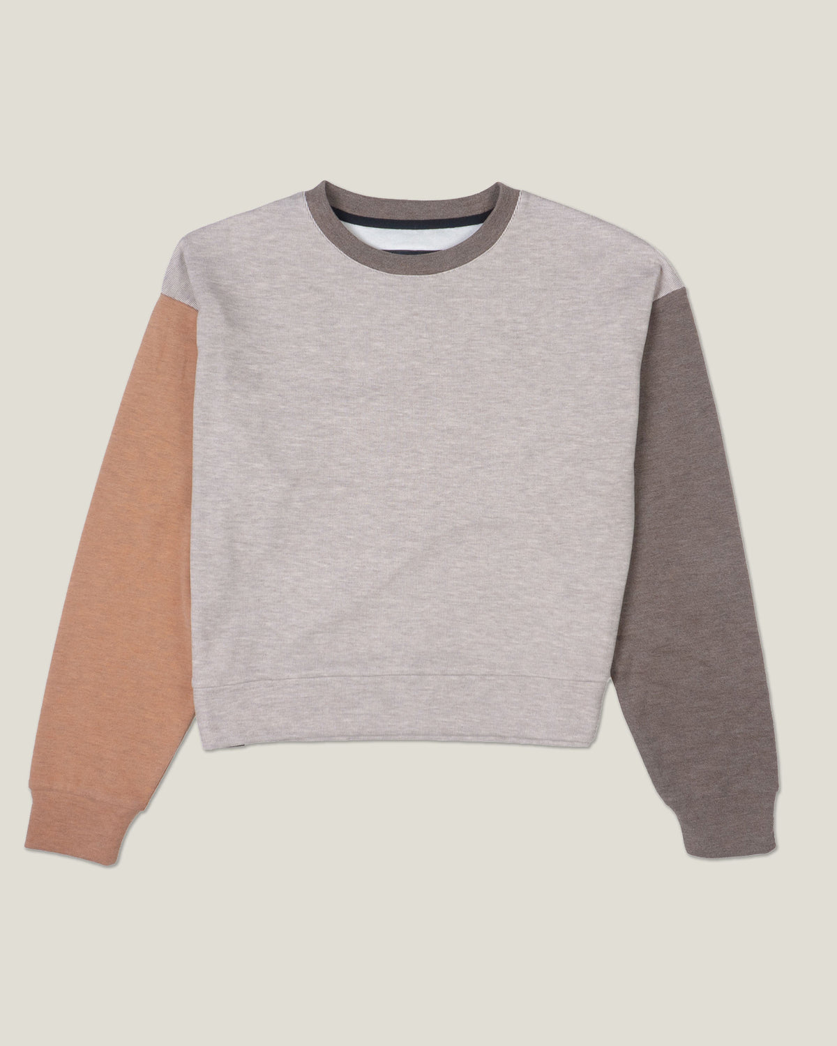 Women's Powell Fleece Crewneck Beige and Oak