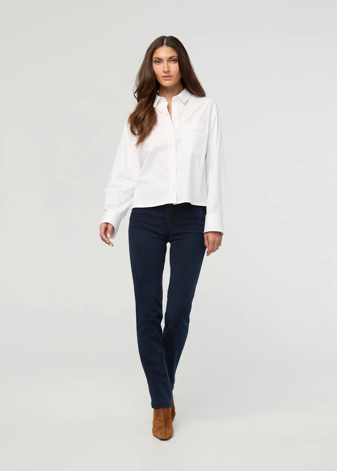 Performance Denim High Rise Slim Straight