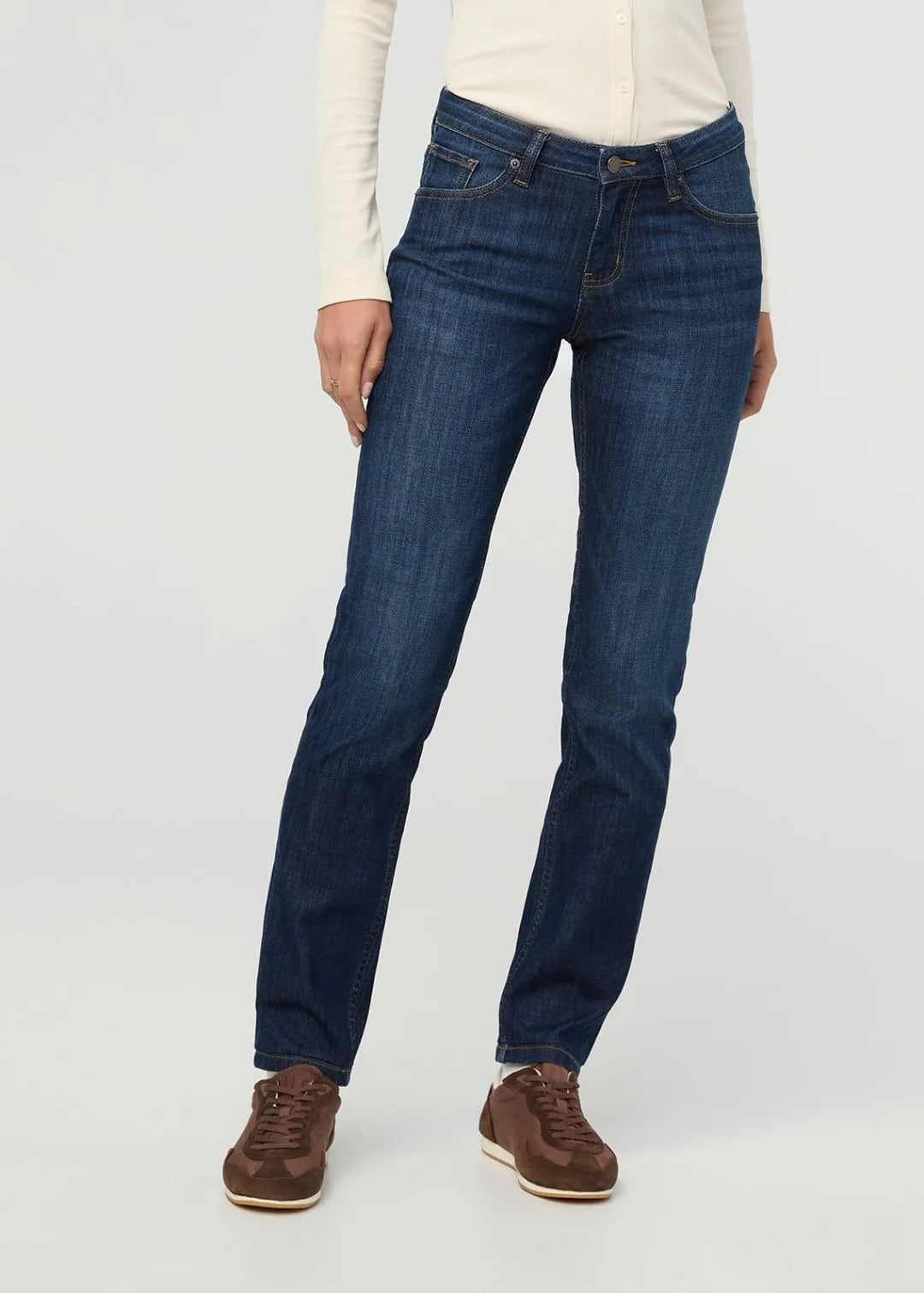 Performance Denim Mid Rise Slim Taper