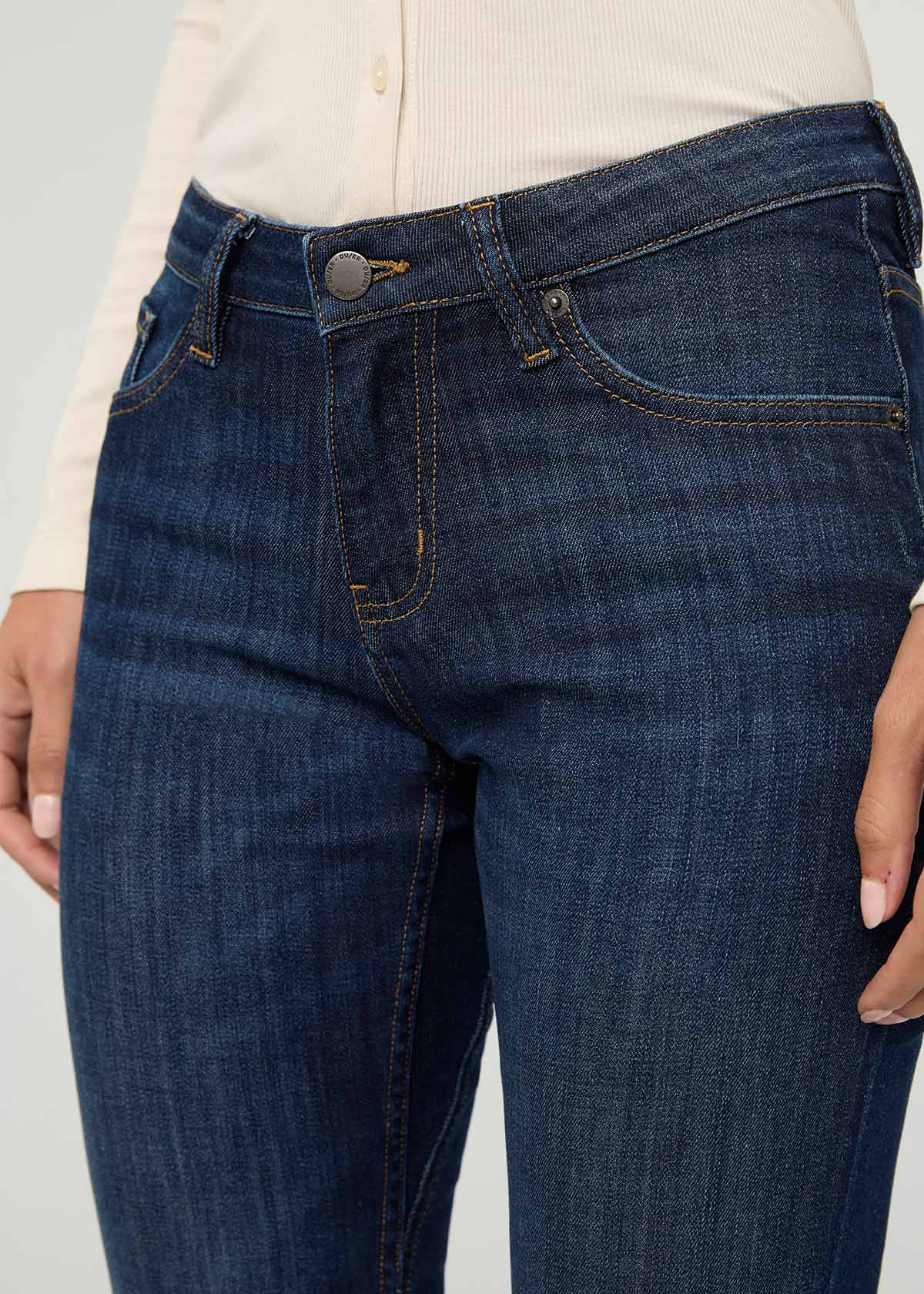 Performance Denim Mid Rise Slim Taper