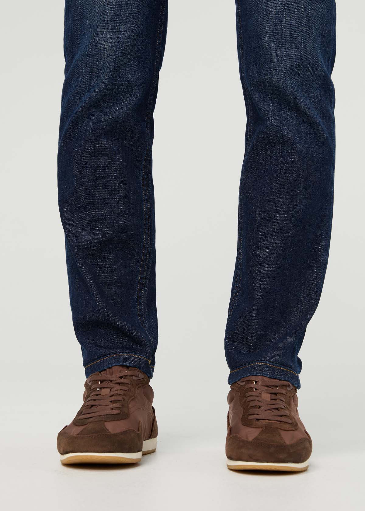 Performance Denim Mid Rise Slim Taper