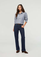 DUER Tech Fleece Denim High Rise Straight