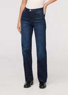 DUER Tech Fleece Denim High Rise Straight Dark Indigo
