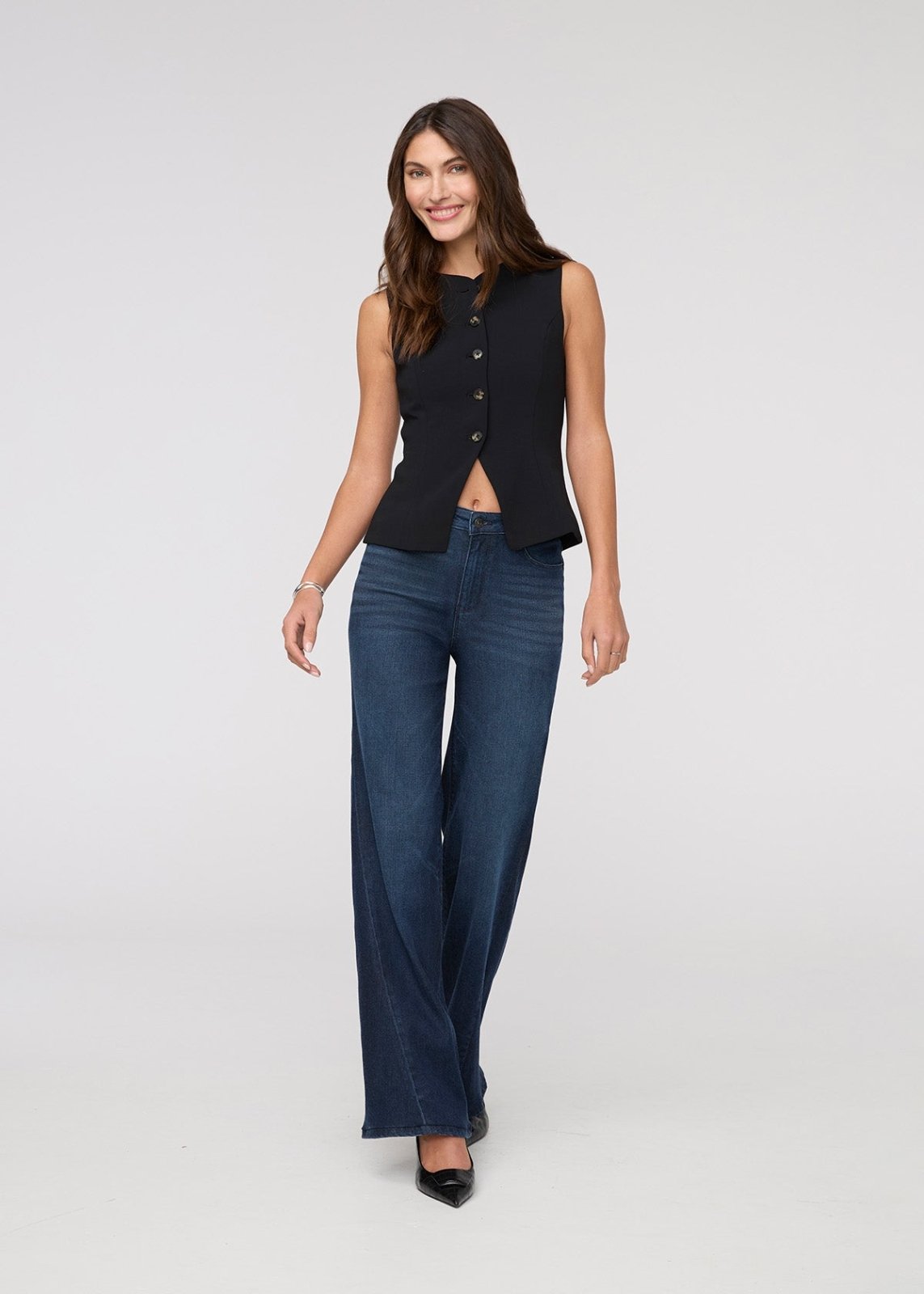 Performance Denim Luxe High Rise Wide Leg