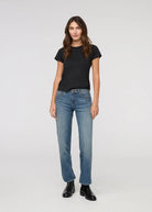 DUER Performance Denim Mid Rise Straight