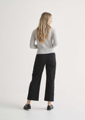 DUER Women's LuxTwill High Rise Trouser Black Ardesia