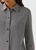 DUER Performance Flannel Lite 2 Pocket Shirt Heather Grey