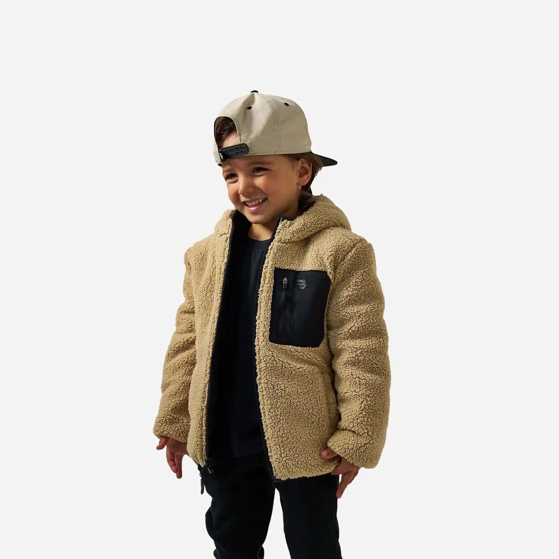 BURLEBO Youth Mountain Fleece Hoodie Jacket