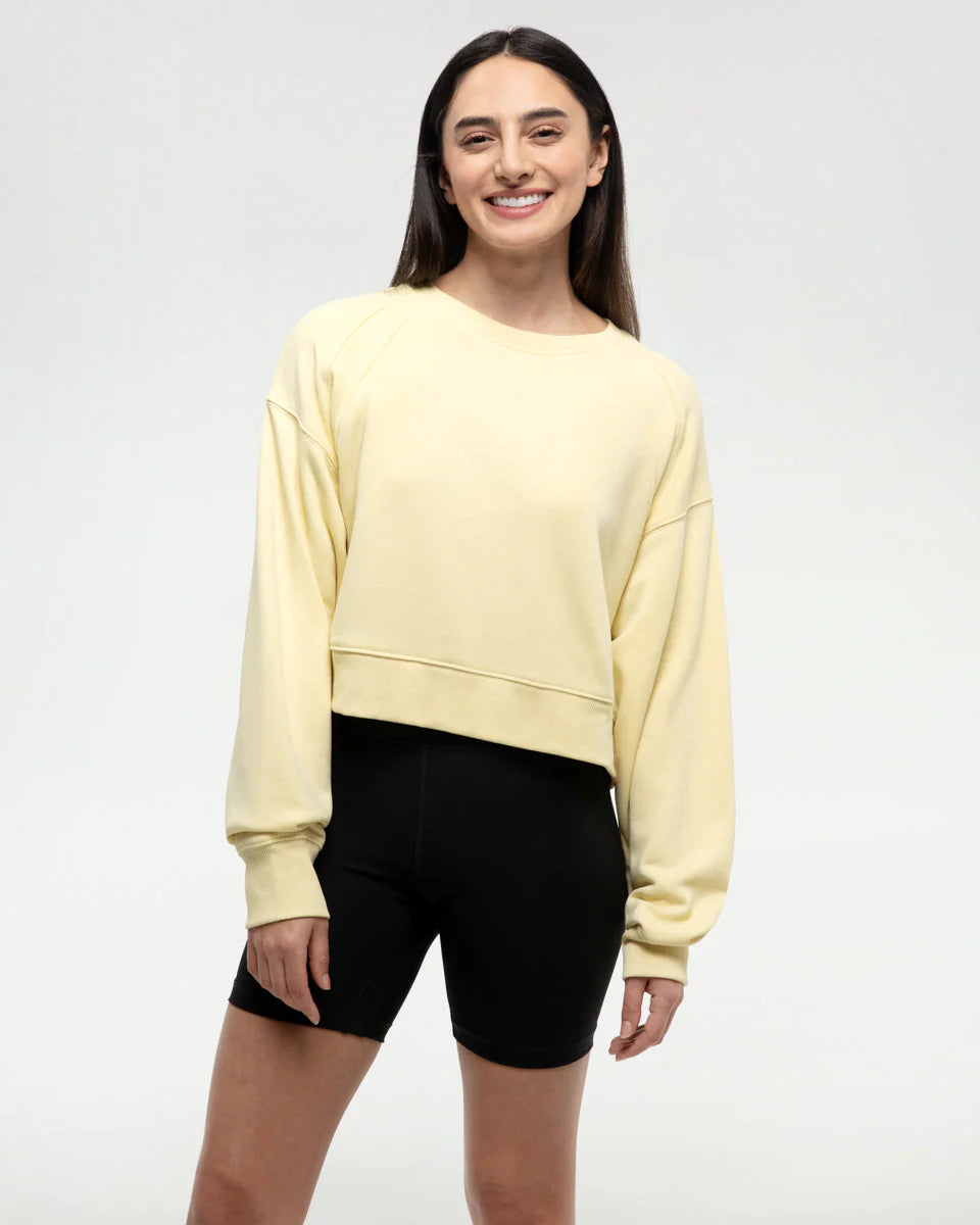 W Bluffs Cropped Crew Yellow Female