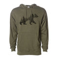 Double Exposure Bear Men's/Unisex Hoodie Small