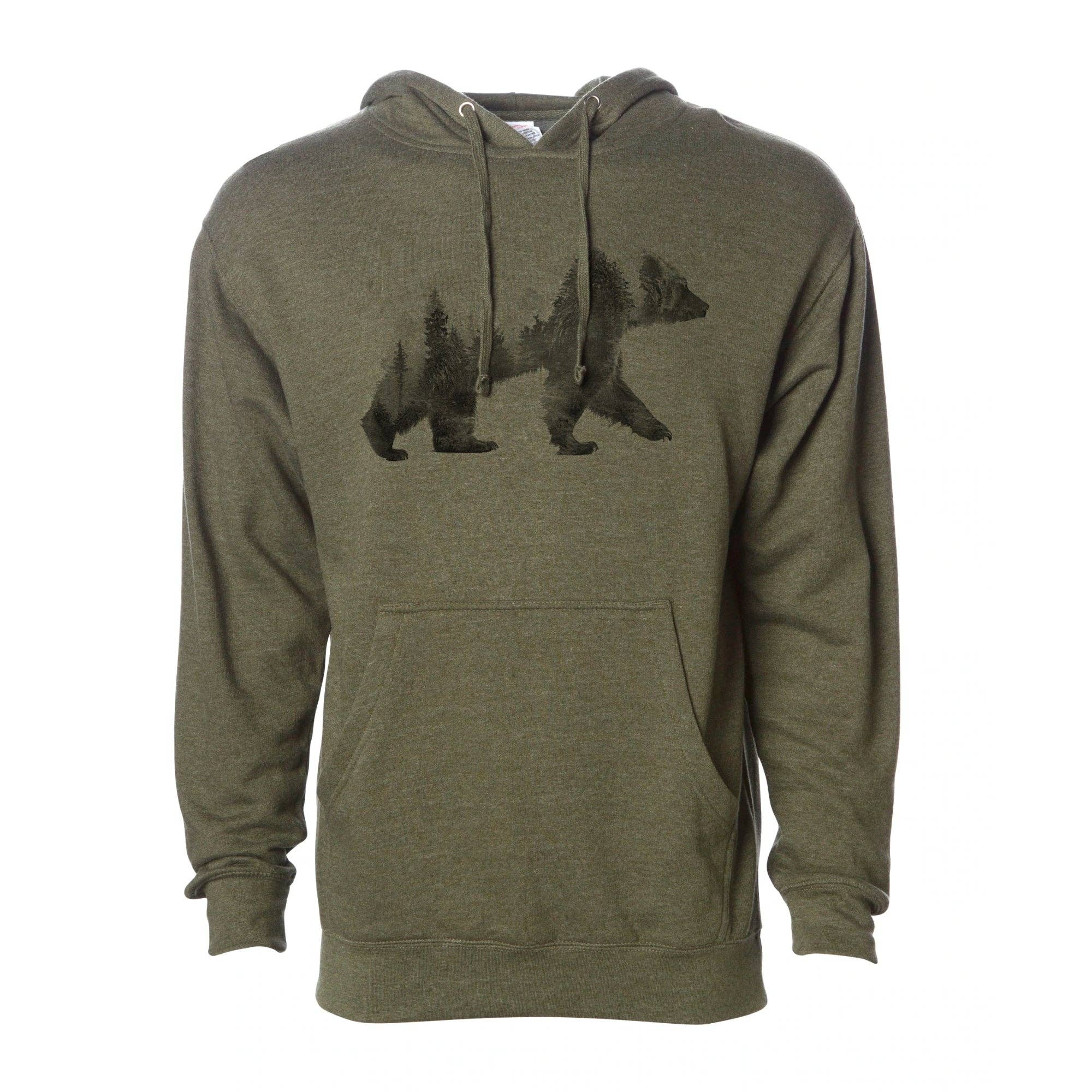 Double Exposure Bear Men's/Unisex Hoodie Small