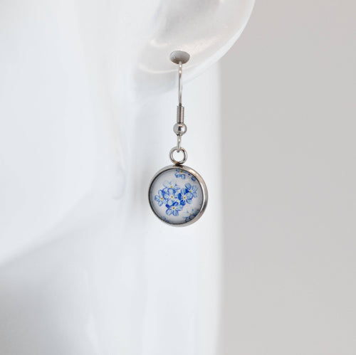 Stainless Steel and Glass Earrings