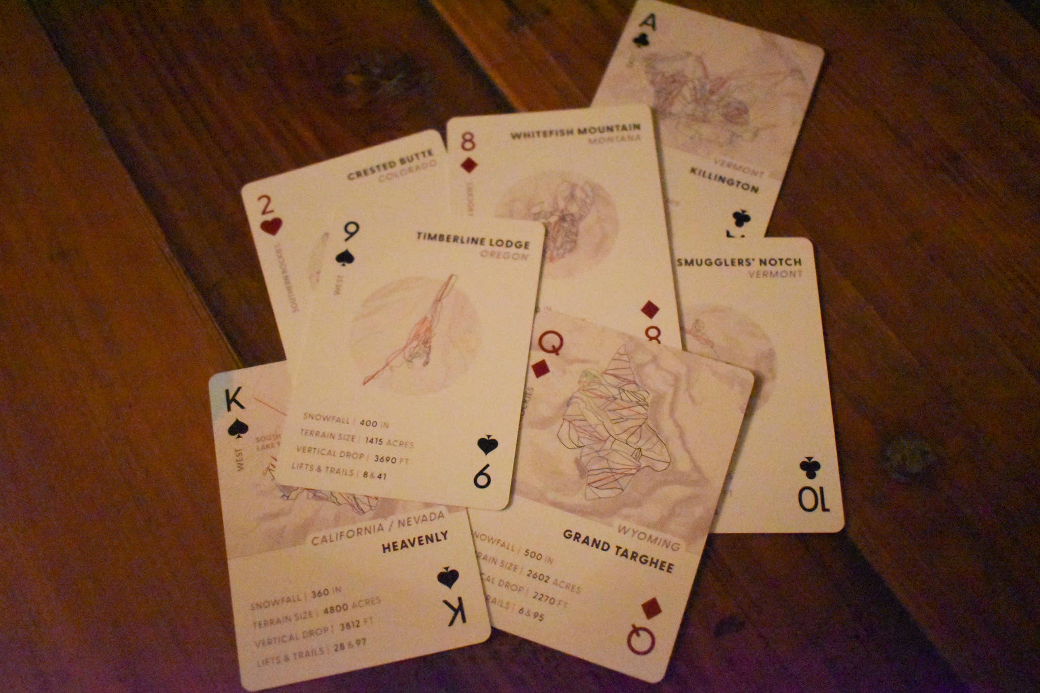 Ski the States – Bucket List • Playing Cards