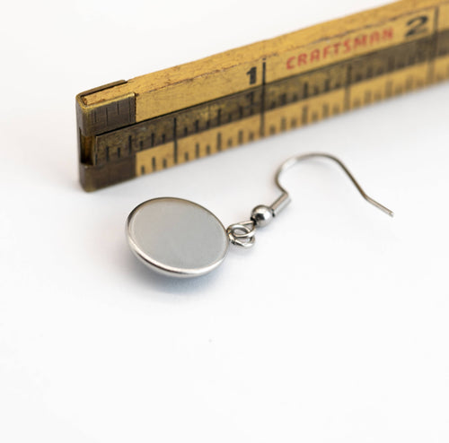 Stainless Steel and Glass Earrings