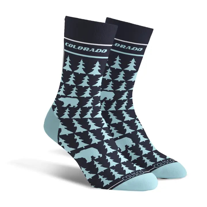 COLISCO Unisex Crew Socks Pine Bear
