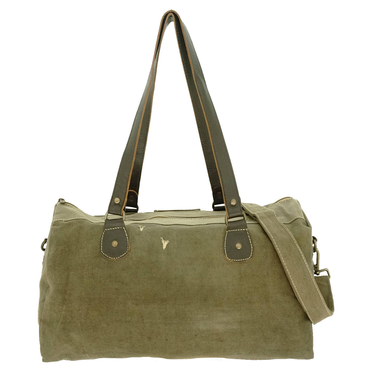 Vintage Addiction Recycled Military Tent Overnight Duffle/Crossbody Bag