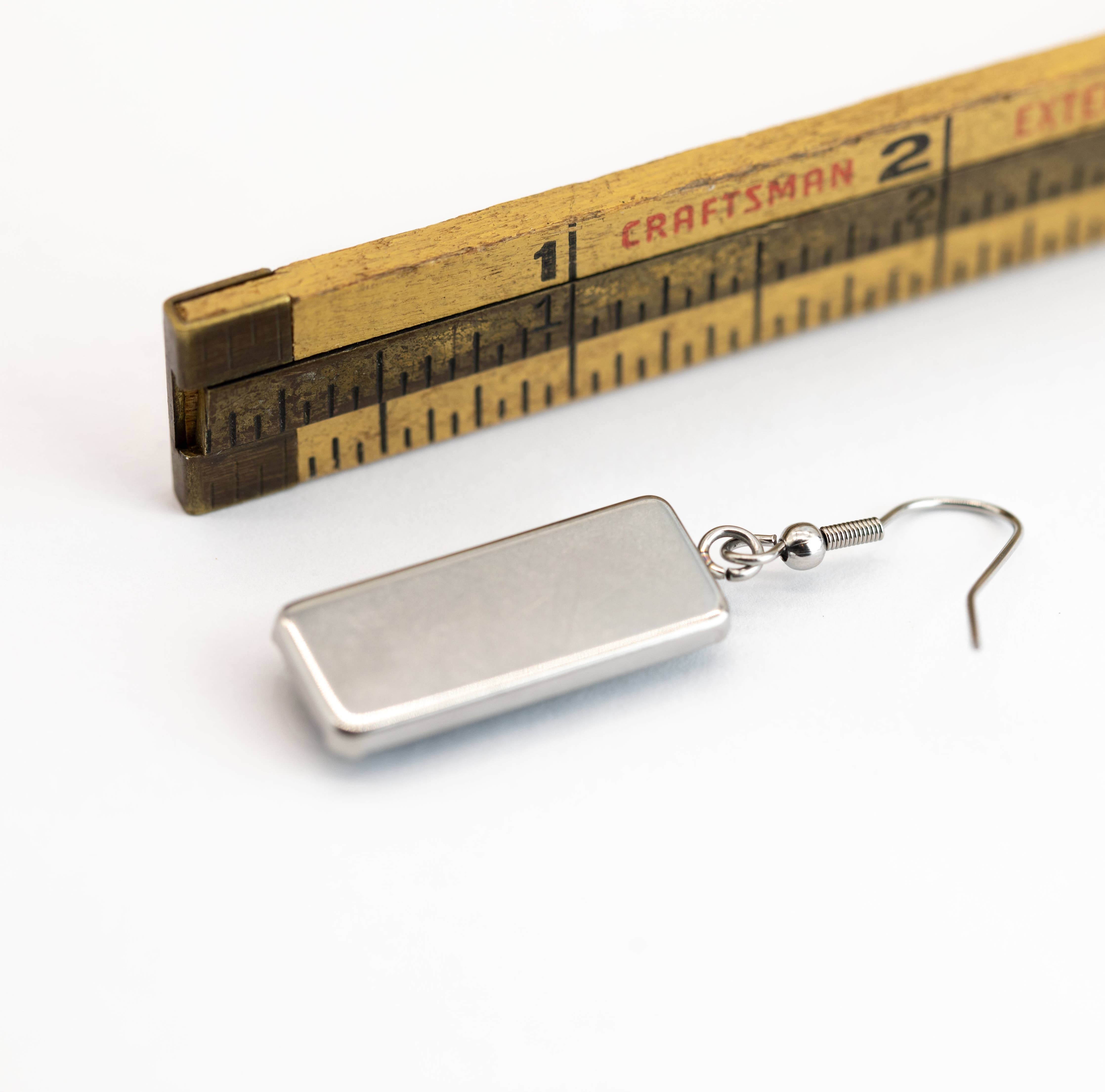 TAKENYA Stainless Steel and Glass Earrings