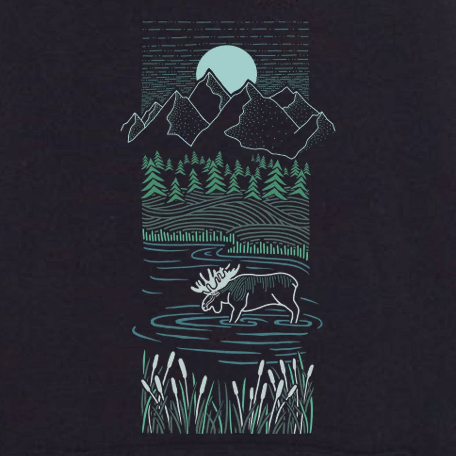 Piney Moose Hoodie Sweatshirt Dress