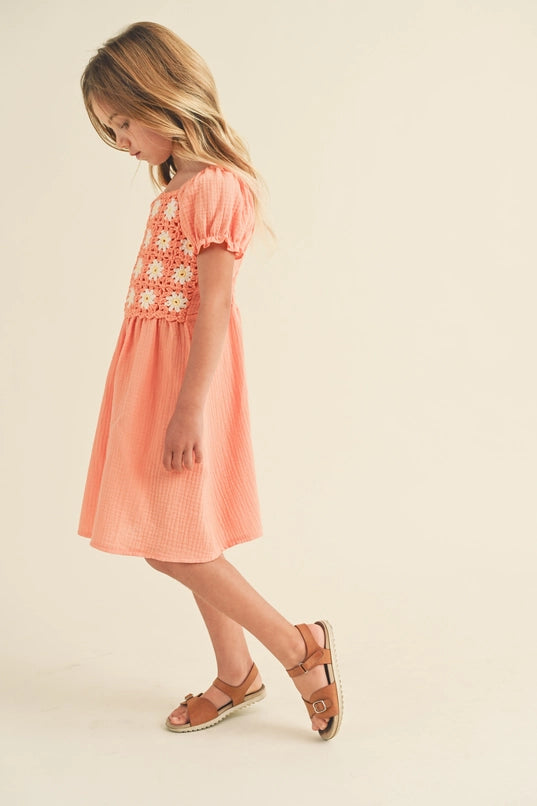 Kids Crochet Mini Dress