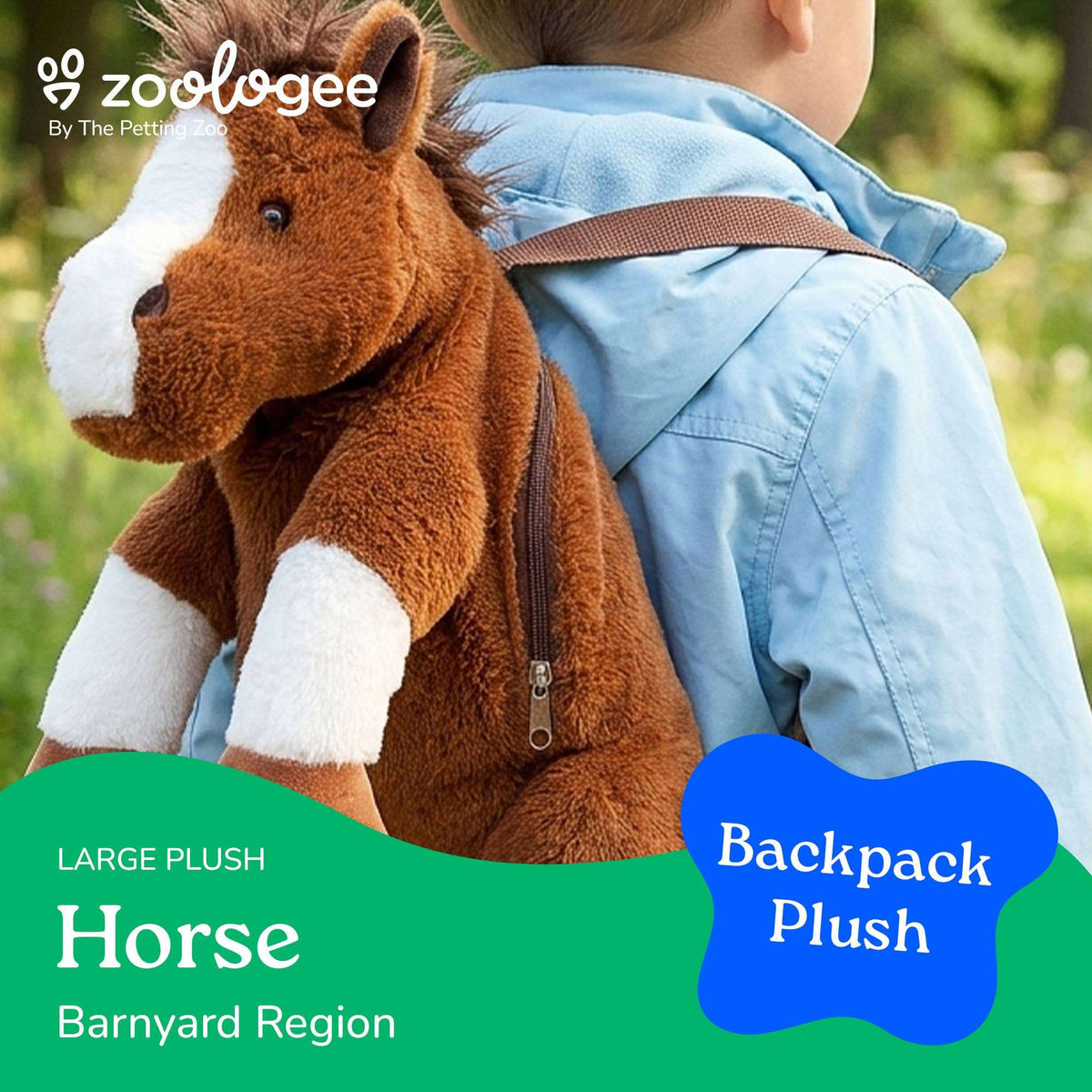 The Petting Zoo 20" Plush Animal Backpack