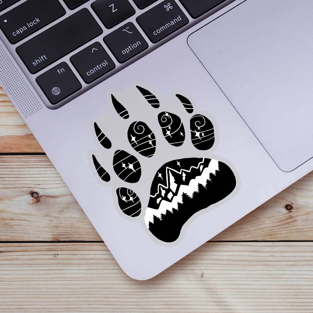 Bear Paw Nature Clear Sticker