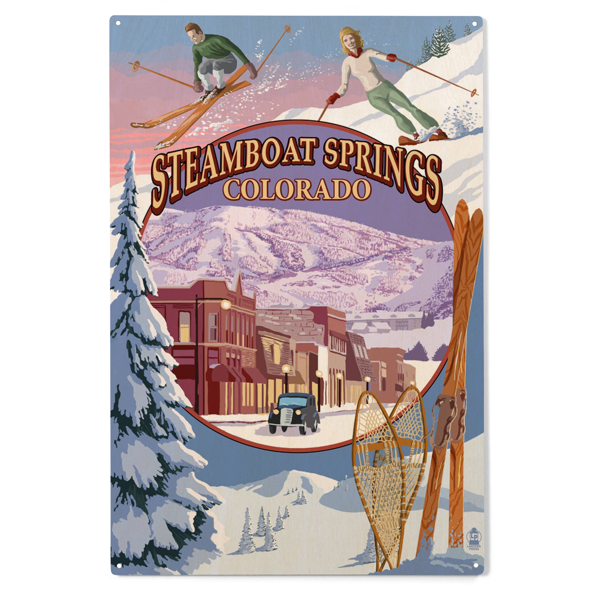 WOOD SIGN ART Steamboat Springs, Colorado, Montage