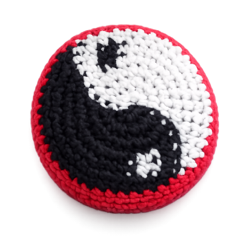 Extreme Retro Hand-Knitted Kick Pouch Footbag - 12/Display