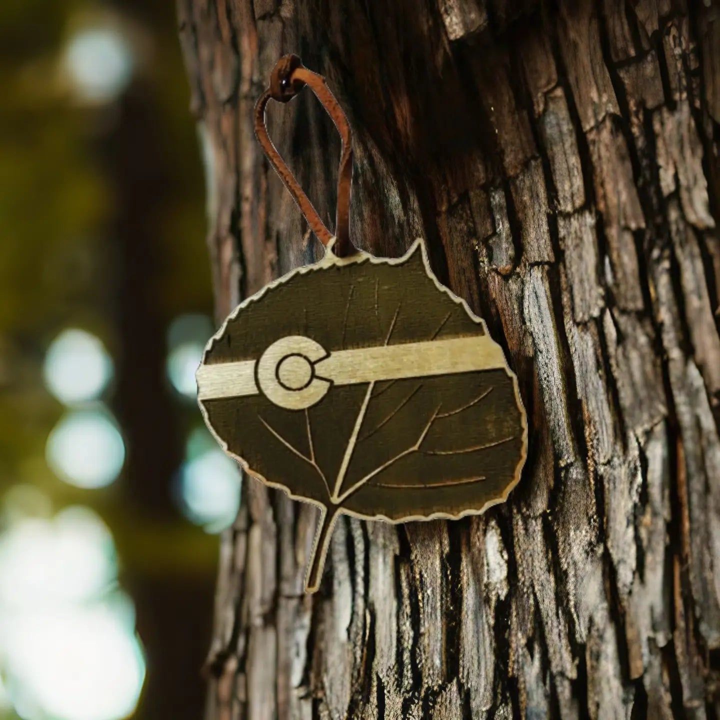 Hand-painted Birch Ornaments Colorado Aspen Leaf