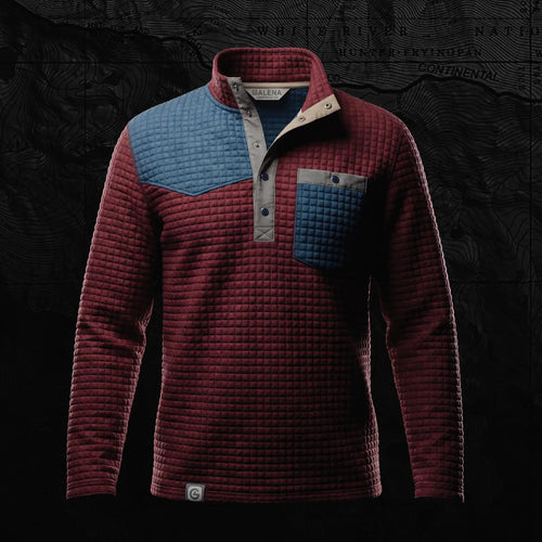 Box Creek Fleece Maroon Navy