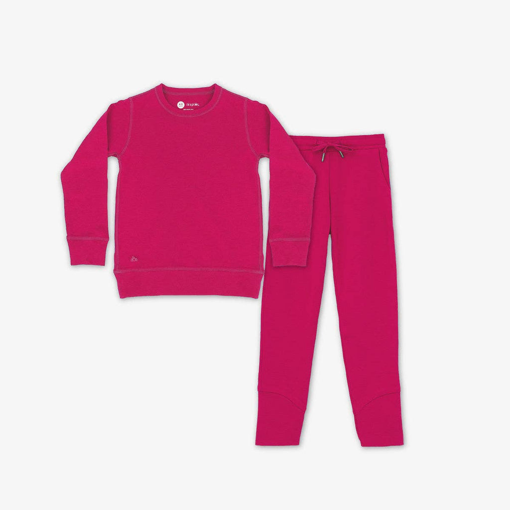 Kids Midweight Merino Jogger and Crew Set