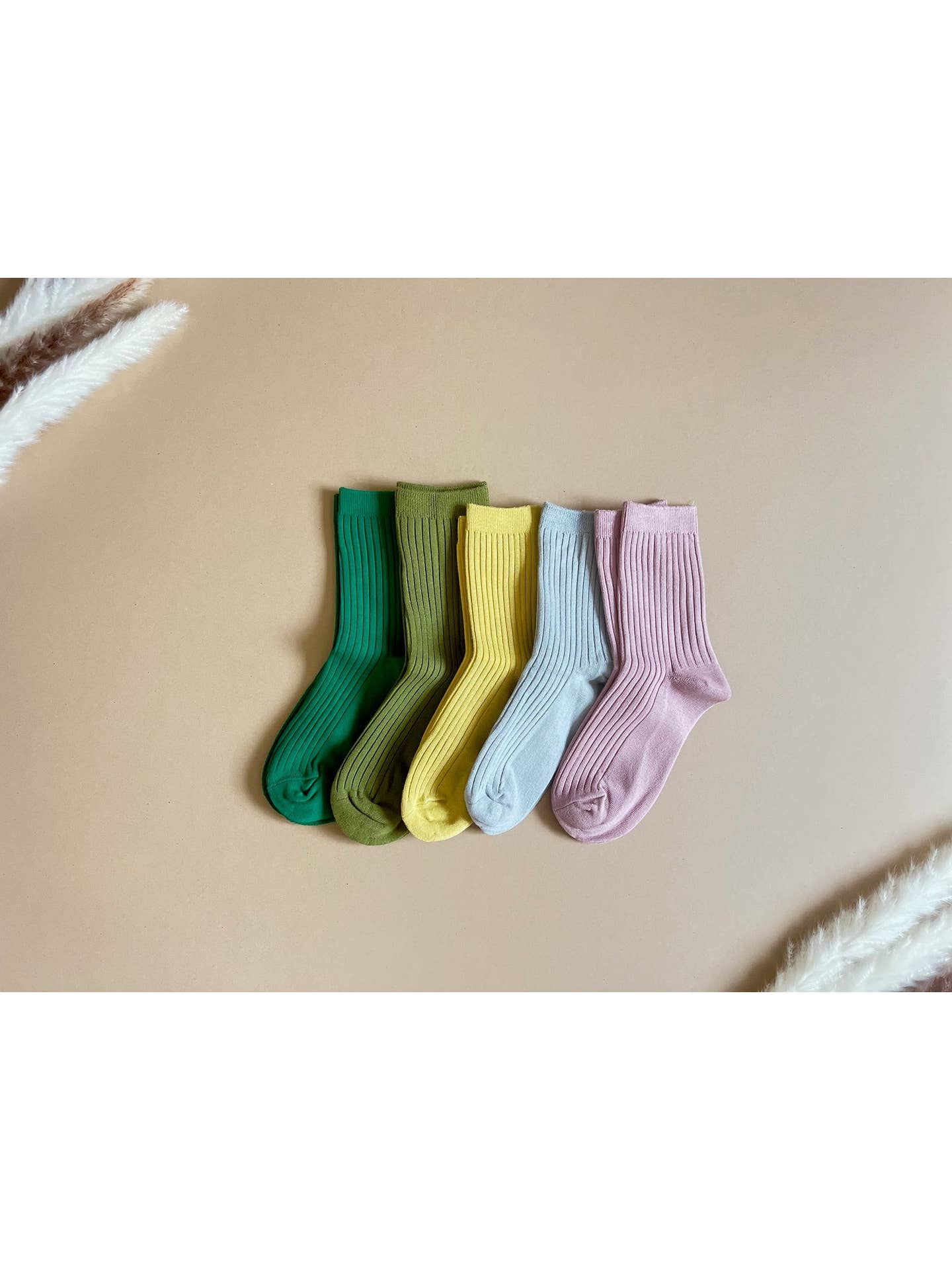 Organic Kids Ankle High Rib Socks 3-5T