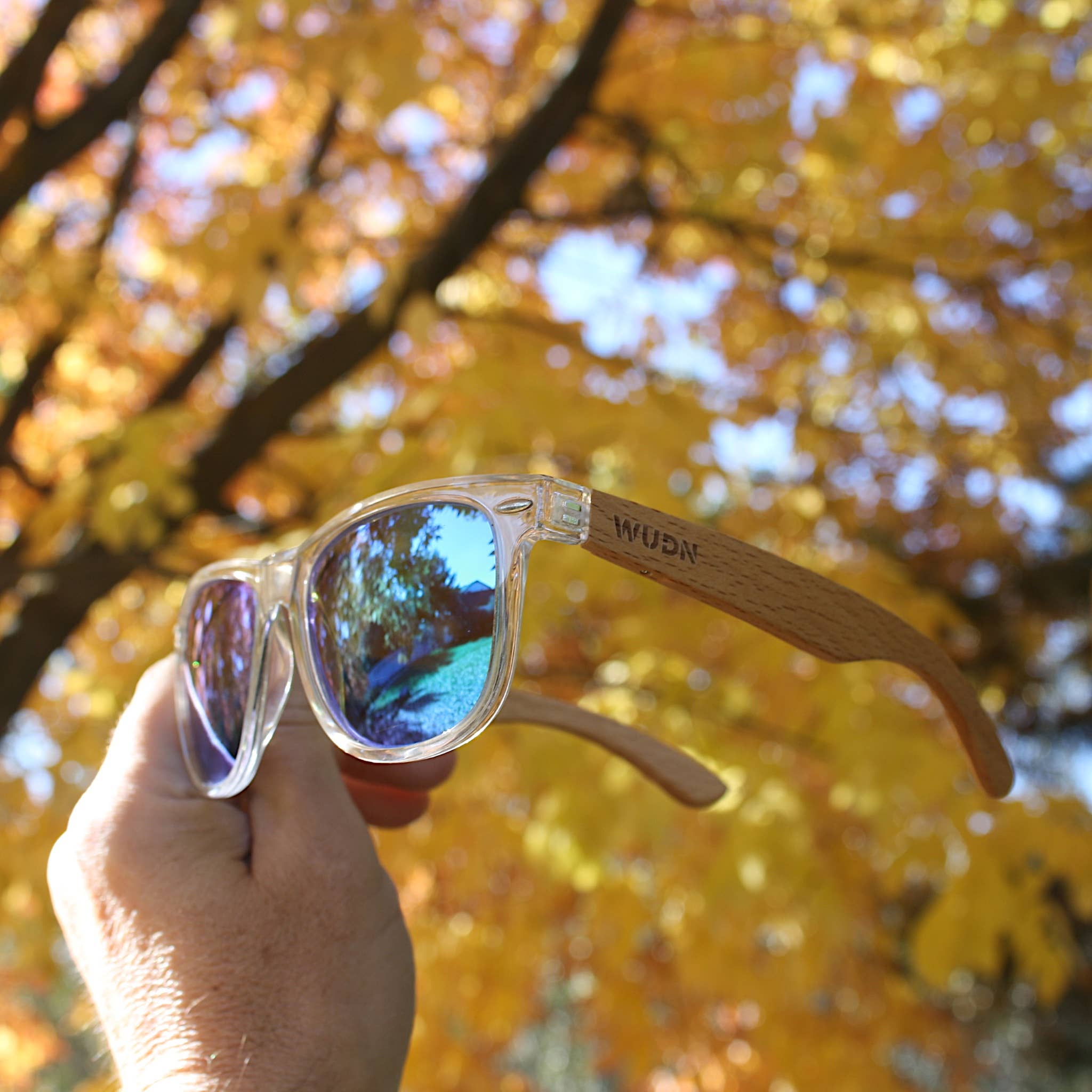 Real Beechwood Wanderer Sunglasses by WUDN